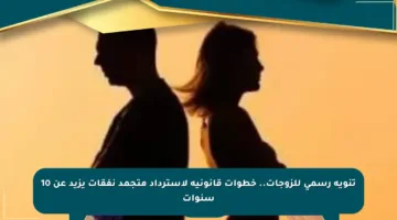 تنويه رسمي للزوجات.. خطوات قانونية لاسترداد متجمد نفقات يزيد عن 10 سنوات